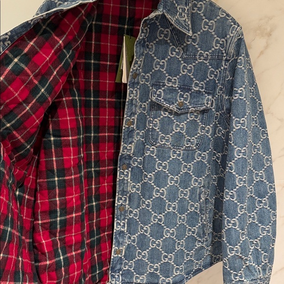 Gucci GG Jacquard Denim Shirt - Picture 6 of 8